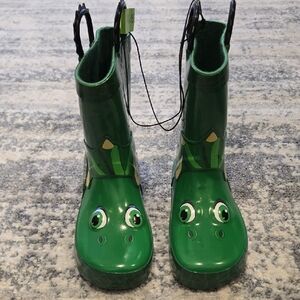 Green Dinosaur Rain Boots